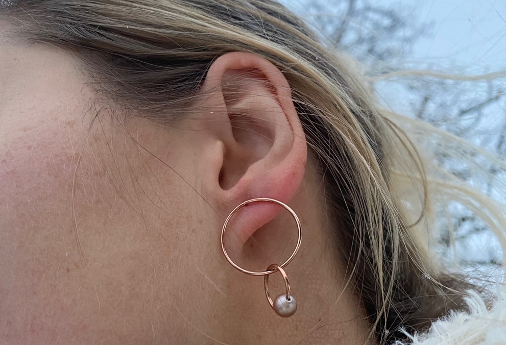 Minimalistic silver earrings DIY